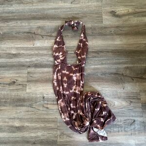 I am Gia Tie-Dye Halter Maxi Dress